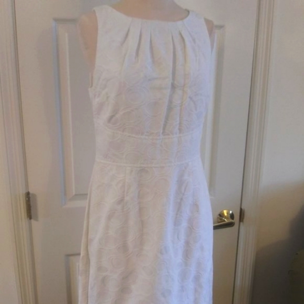 White House Black Market White Sleeveless Dress